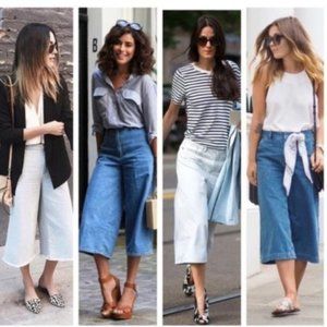 NWT Kate Spade Broome St Wide Leg Capri Culotte Jeans sz 30